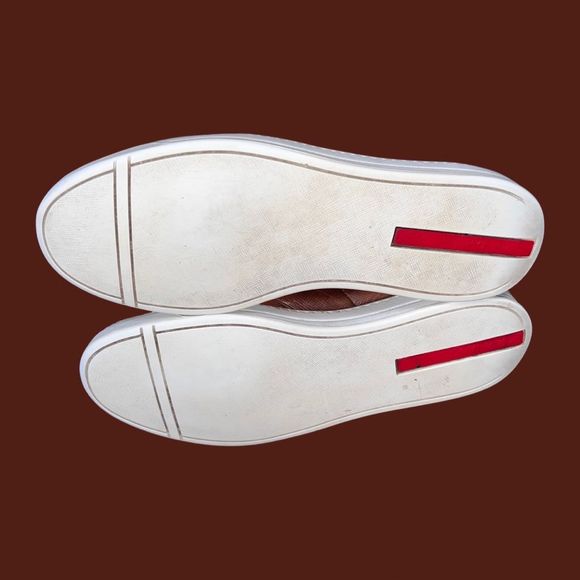 Prada Mens Old Nappa Leather High Top Sneaker Designer Calzature Uomo Size 8.5 F - Picture 3 of 10